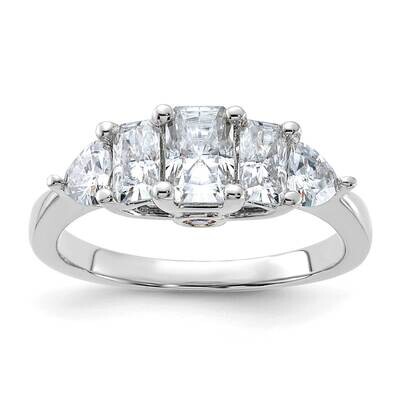 1 3/4ct. D E F Pure Light Moissanite Engagement Ring 14k White Gold RM4460B-200-WMP, MPN: RM4460B-2…