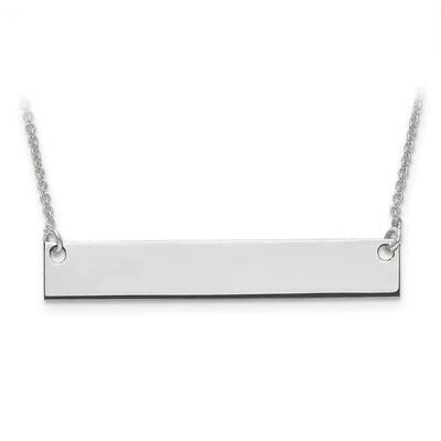 Medium Polished Blank Bar with Chain 10k White Gold 10XNA638W, MPN: 10XNA638W, 191101220401