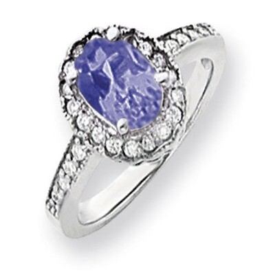 Tanzanite Diamond Ring 14k white Gold 8x6mm Oval Y4420T/A, MPN: Y4420T/A, 883957359199