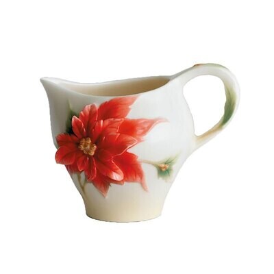 Franz Porcelain Poinsettia Flower Creamer FZ00891, MPN: FZ00891,