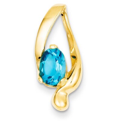 8x6mm Oval Blue Topaz slide 14k Gold XS197BT, MPN: XS197BT, 883957270364