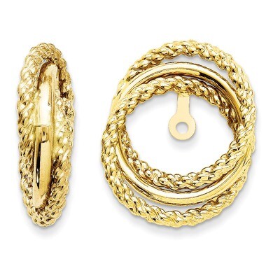Twisted Fancy Earring Jackets 14k Gold Polished T585J, MPN: T585J, 886774118192