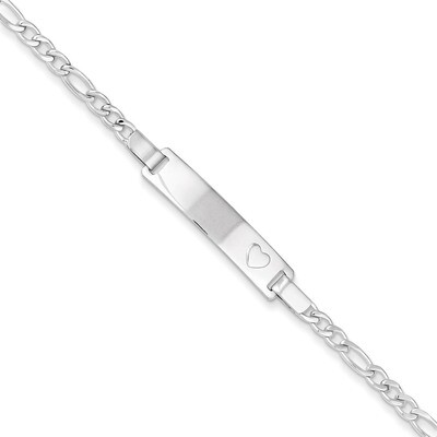Baby ID with Heart Bracelet Sterling Silver QID41-6, MPN: QID41-6, 886774558387