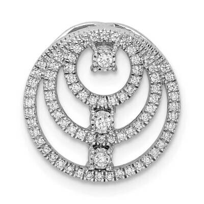 Circles Diamond Chain Slide 14k White Gold Polished PM8491-025-WA, MPN: PM8491-025-WA,