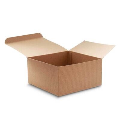 Brown Pack of 10 Square 8x8x4in Recycled Paper Gift Boxes JT5095-BR, MPN: JT5095-BR,