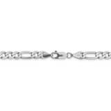 26 Inch 6.0mm Flat Figaro Chain 14k White Gold WFIG160-26, MPN: WFIG160-26, 191101833335