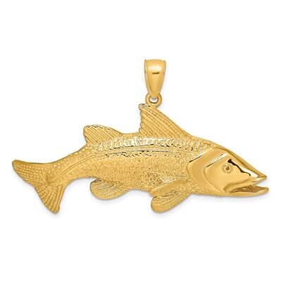 Textured Red Fish Charm 14k Gold 2-D K7897, MPN: K7897, 637218044207