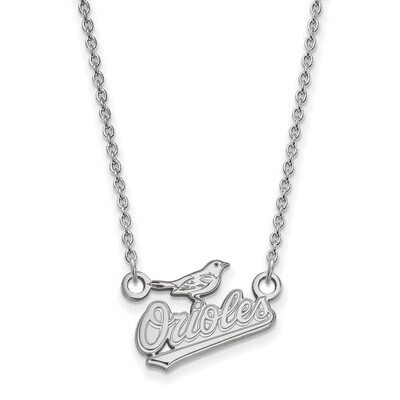 Baltimore Orioles Small Pendant with Necklace Sterling Silver SS007ORI-18, MPN: SS007ORI-18, 886774…