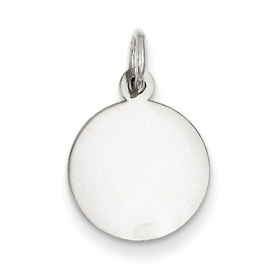 Round Disc Charm Engravable Sterling Silver QM497/27, MPN: QM497/27, 883957581569