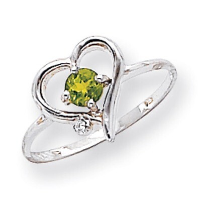 Polished .01ct. Diamond &amp; 4mm Round Gemstone Ring Mounting 14k White Gold X9737, MPN: X9737,