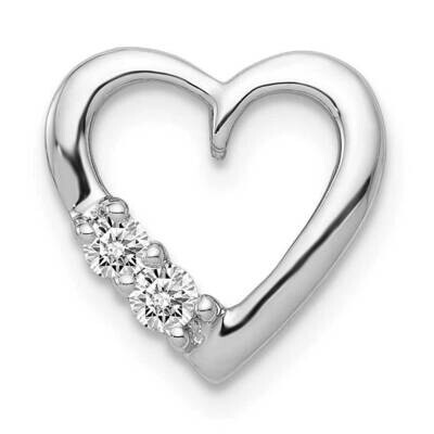 1/10Ct. Diamond Heart Chain Slide 14k White Gold PM4836-010-WA, MPN: PM4836-010-WA, 883957512129
