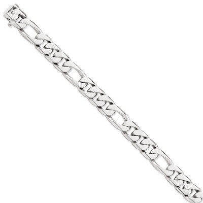 11.0mm Figaro Link Chain 8 Inch 14k White Gold WLK110-8, MPN: WLK110-8, 886774405575