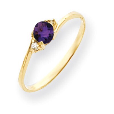 4mm Amethyst Diamond Ring 14k Gold Y4712AM/A, MPN: Y4712AM/A, 883957594798