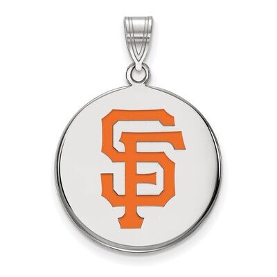 San Francisco Giants Large Enamel Disc Pendant Sterling Silver SS041GIT, MPN: SS041GIT, 886774630694
