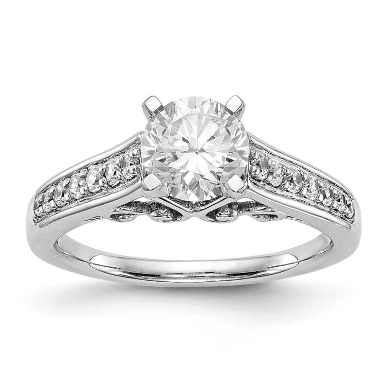 Diamond Si1/Si2, G H I, Peg Semi-Mount Engagement Ring 14k White Gold Lab Grown RM2697E-022-7WLG, M…