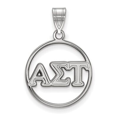 Alpha Sigma Tau Small Circle Pendant Sterling Silver SS011ALS, MPN: SS011ALS, 886774600833