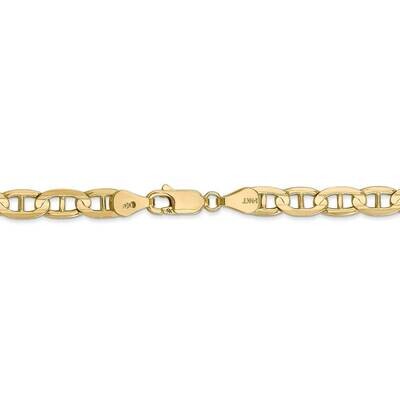 20 Inch 5.25mm Concave Anchor Chain 14k White Gold WCA140-20, MPN: WCA140-20, 886774561462