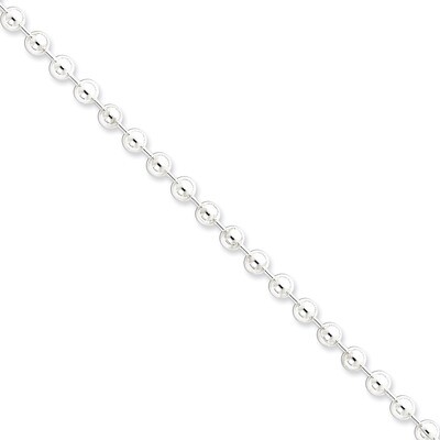 16 Inch 5.00mm Beaded Chain Sterling Silver QK84-16, MPN: QK84-16, 883957956602