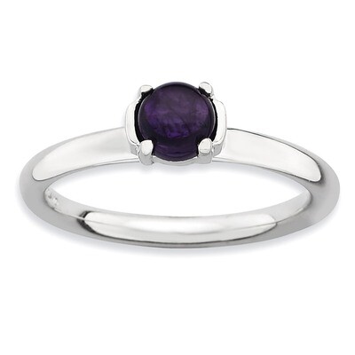 Amethyst Ring - Sterling Silver Polished QSK616, MPN: QSK616, 886774219578
