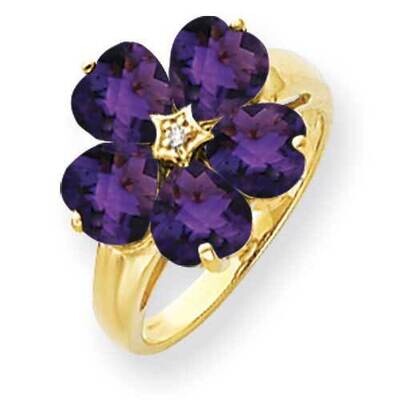 6mm Heart Amethyst Diamond Ring 14k Gold Y4583AM_AA, MPN: Y4583AM_AA, 883957446073