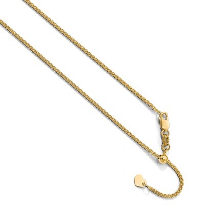 Leslie&#39;s Yellow Gold 1.35 mm Adjustable Wheat Chain 30 Inch 10k Gold HB-5280-30, MPN: 5280-30, 1911…
