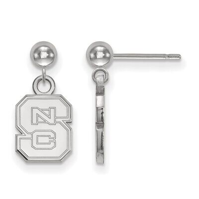 North Carolina State University Earring Dangle Ball 14k White Gold 4W010NCS, MPN: 4W010NCS, 8867748…