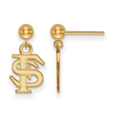 Florida State University Earring Dangle Ball 14k Yellow Gold 4Y010FSU, MPN: 4Y010FSU, 886774869933