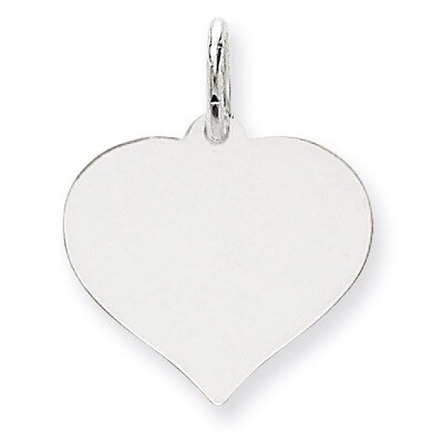Heart Disc Charm 14k White Gold XWM603/18, MPN: XWM603/18, 883957500195