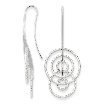 Circles Dangle Earrings Sterling Silver Rhodium-plated QE8904, MPN: QE8904, 886774749907
