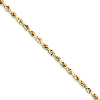 8 Inch 5.0mm Diamond -cut Quadruple Rope Chain 10k Gold 10QT040-8, MPN: 10QT040-8, 191101600869