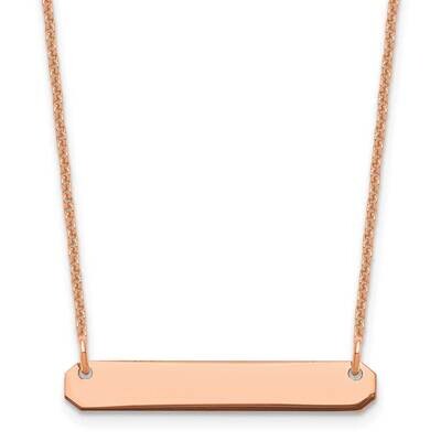 Polished Blank Bar Necklace 14k Rose Gold Small XNA1198R, MPN: XNA1198R,