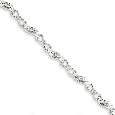 Diamond Fancy Bracelet 14k White Gold Y10858A, MPN: Y10858A, 883957424651
