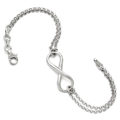 Leslie&#39;s Infinity Symbol Bracelet 7.5 Inch - Sterling Silver HB-QLF199-7.5, MPN: QLF199-7.5, 886774…