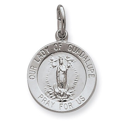 Our Lady of Guadalupe Medal Sterling Silver QC5569, MPN: QC5569, 191101183157