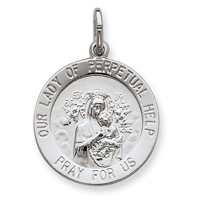 Our Lady of Perpetual Help Medal Sterling Silver QC5573, MPN: QC5573, 191101183195