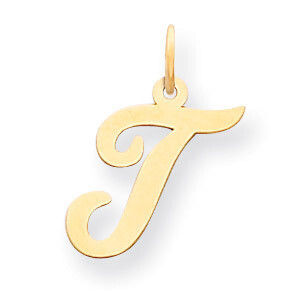 Initial T Charm 14k Gold Medium Script YC660T, MPN: YC660T, 886774137285