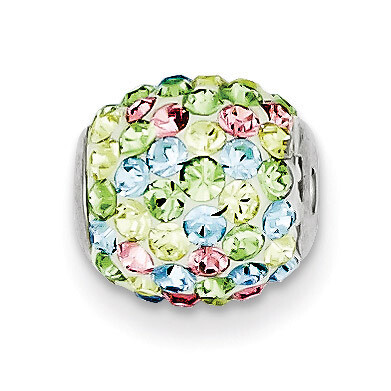 Multi Color Stellux Crystals Pendant Sterling Silver QN185, MPN: QN185, 716838263288