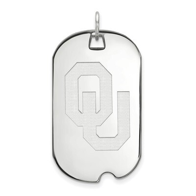 University of Oklahoma Large Dog Tag 10k White Gold 1W029UOK, MPN: 1W029UOK, 886774785509