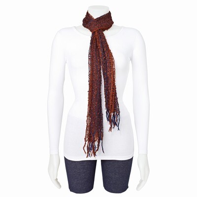 Rust &amp; Blue Open Weave Fashion Scarf GM8355, MPN: GM8355, 191101416354