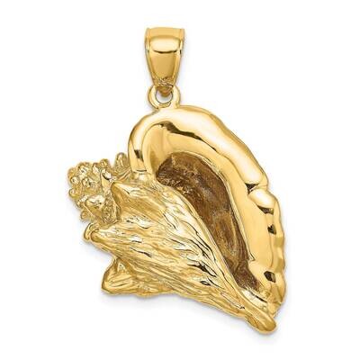 Conch Shell Charm 14k Gold 3-D K8025, MPN: K8025, 63721805231