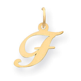 Initial F Charm 14K Gold Small Fancy Script YC650F, MPN: YC650F, 886774136523