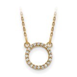 Diamond Open Circle Necklace 14k Gold XP5027A, MPN: XP5027A, 191101887284