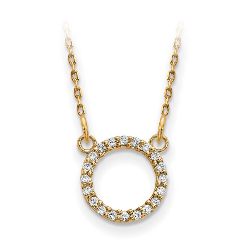 Diamond Open Circle Necklace 14k Gold XP5027A, MPN: XP5027A, 191101887284