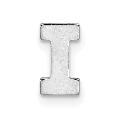 Die Struck Letter I 14k White Gold WG2221I, MPN: WG2221I,