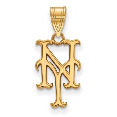 New York Mets Medium Pendant Gold-plated Silver GP003MET, MPN: GP003MET, 886774895741