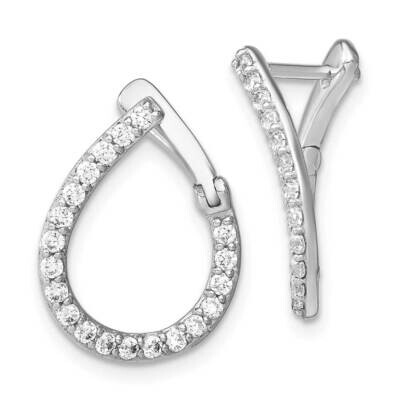 Si1/Si2, G H I, Fancy Twist Hoop Earrings 14k White Gold Lab Grown Diamond EM7964-060-WLG, MPN: EM7…