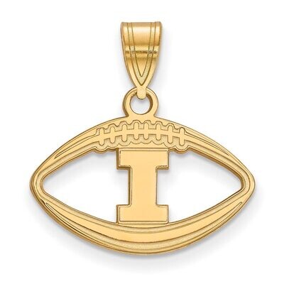 University of Illinois Pendant in Football Gold-plated Silver GP018UIL, MPN: GP018UIL, 886774922997