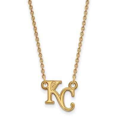 Kansas City Royals Small Pendant with Chain Necklace 10k Yellow Gold 1Y006ROY-18, MPN: 1Y006ROY-18,…