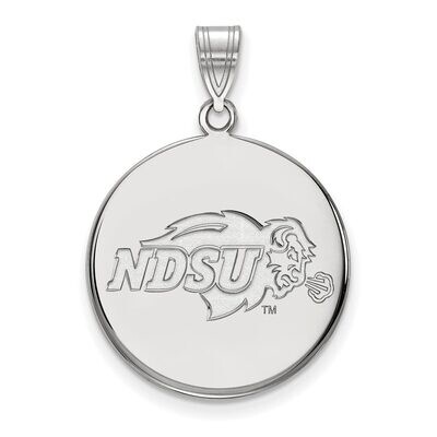 North Dakota State Large Disc Pendant 14k White Gold 4W001NDS, MPN: 4W001NDS, 886774824444