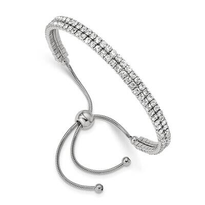 Preciosa Crystal Adjustable Bracelet Stainless Steel Polished SRB2560, MPN: SRB2560, 191101860263